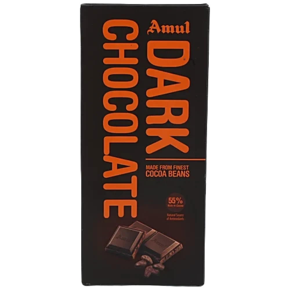 Amul 55% Cocoa Dark Chocolate Bar 150gm