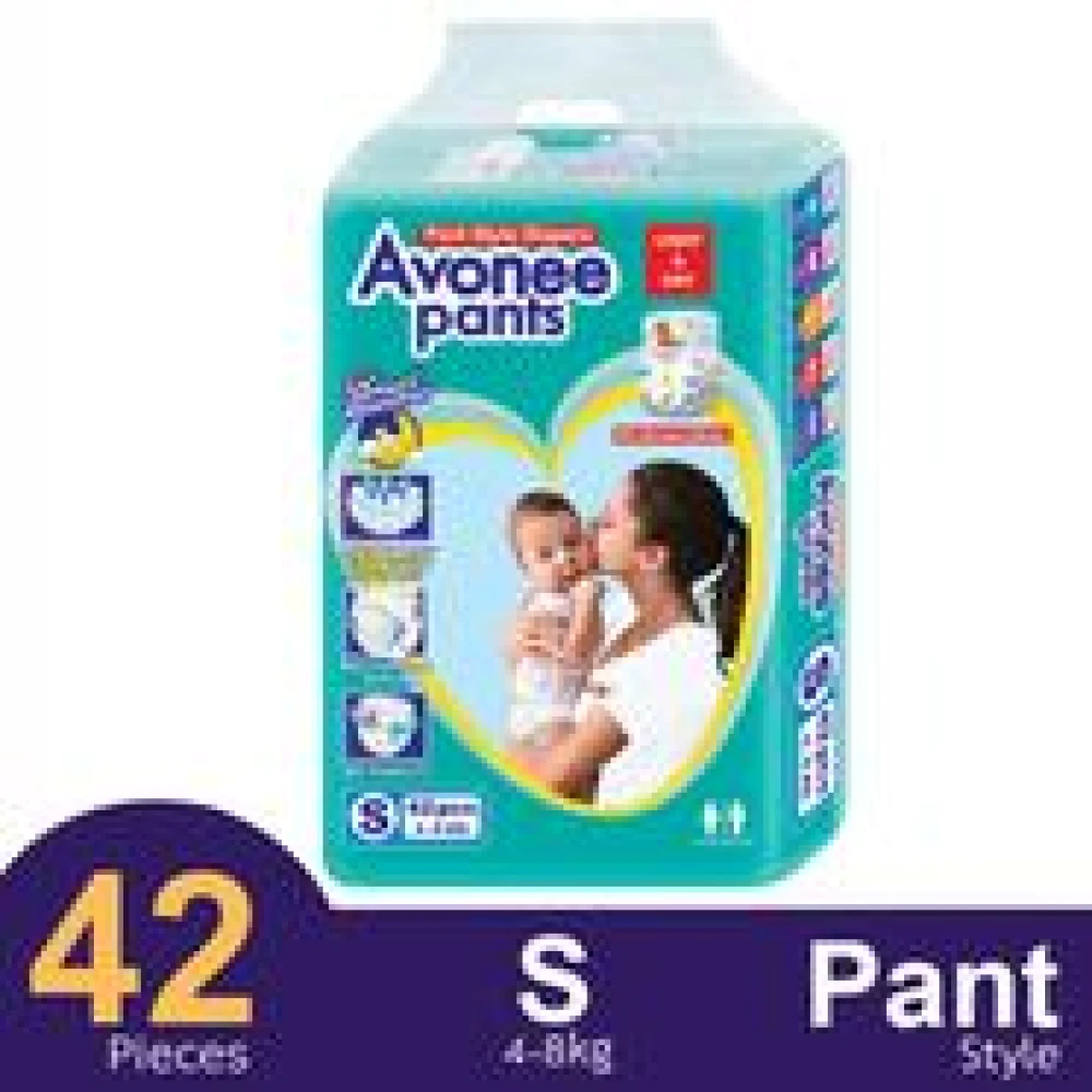 Avonee Pants Baby Daiper (S Size 4-8kg) 42Pcs