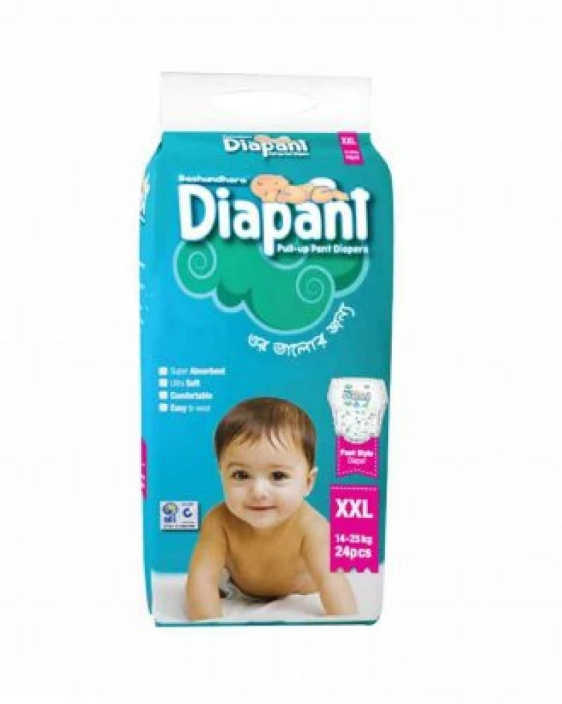 Bashundhara Diapant Baby Diaper XXL (14-25 kg) 24pcs