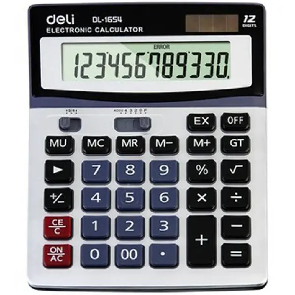 Deli Calculator 1654C gray 12 digits