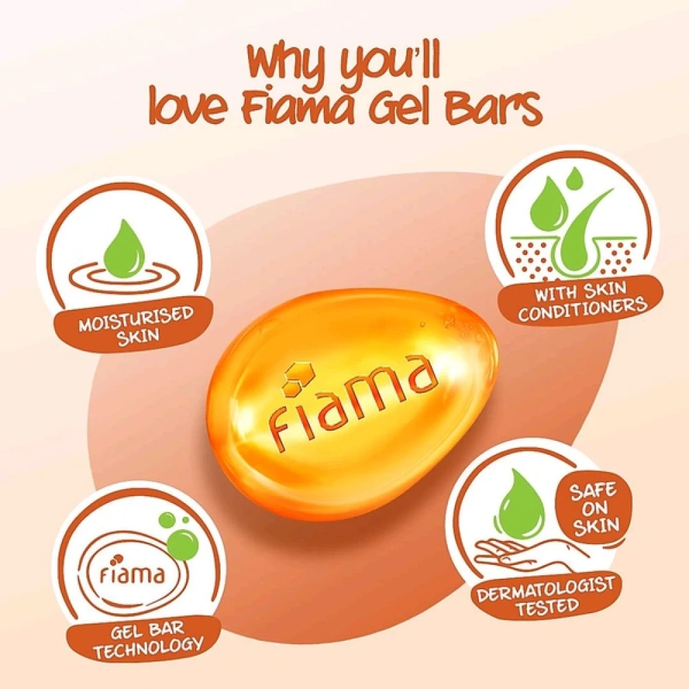 Fiama Peach & Avocado Gel Bar 125g