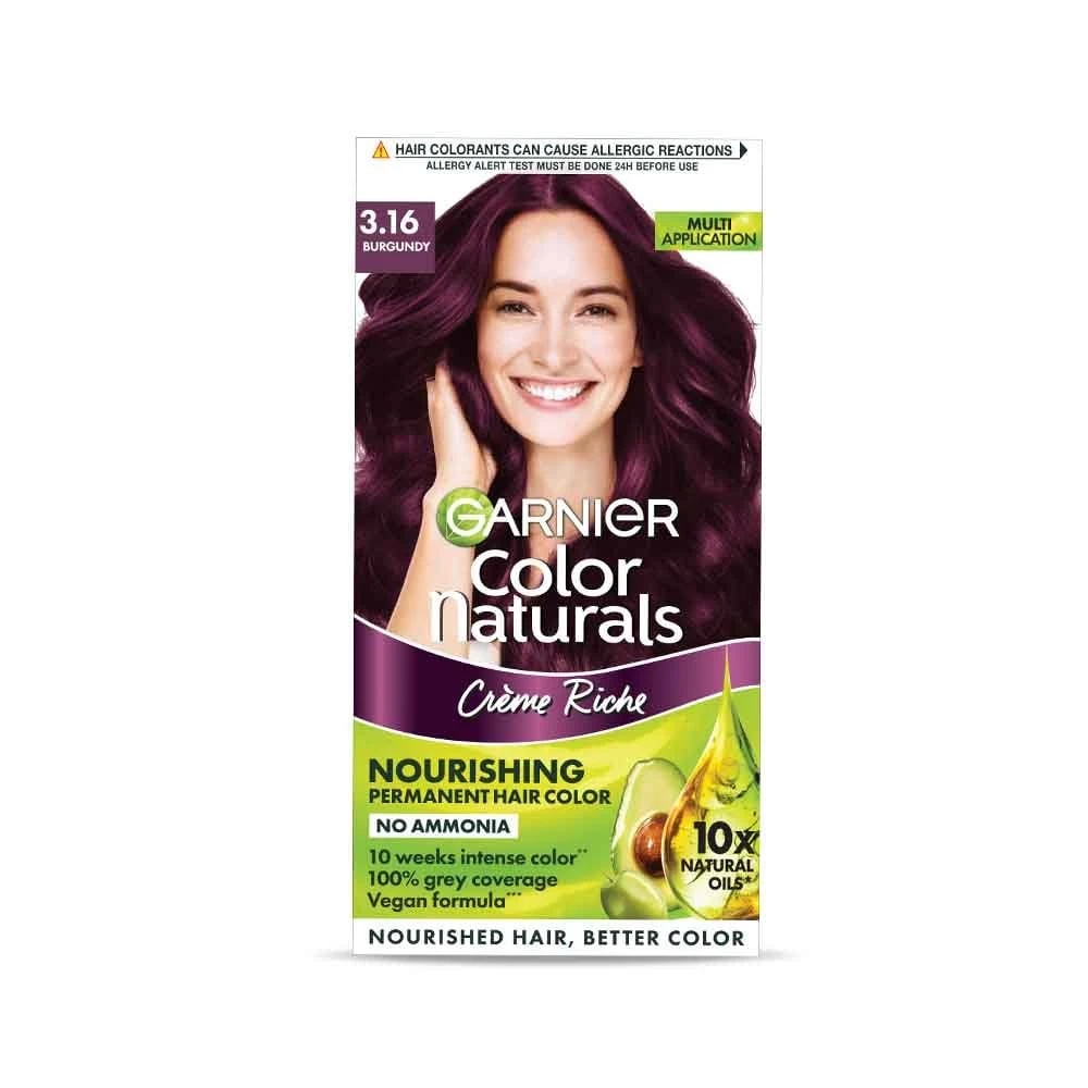 Garnier Color Naturals Shade 3.16 Burgundy Hair Color 70ml+60g