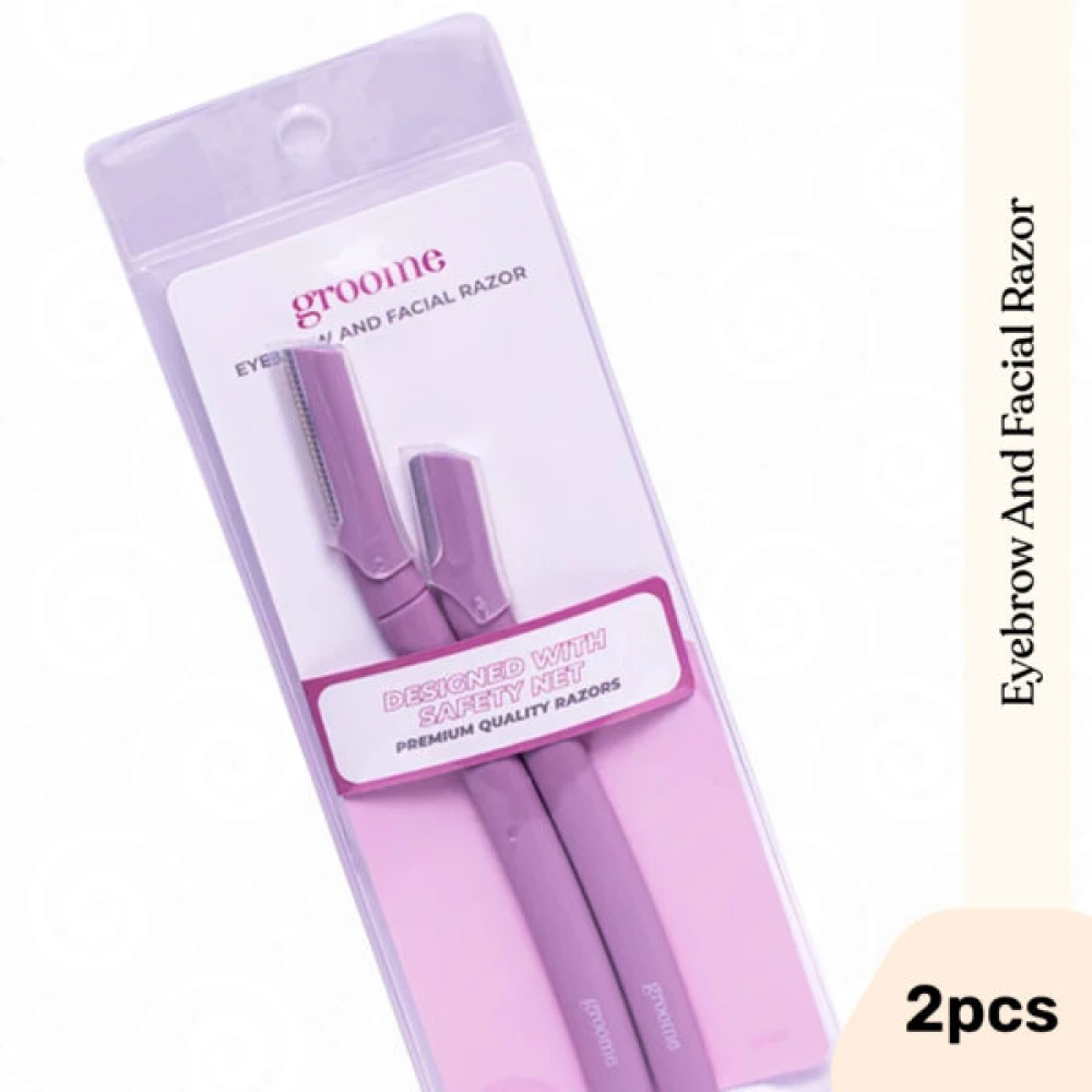 Groome Eyebrow And Facial Razor 2pcs