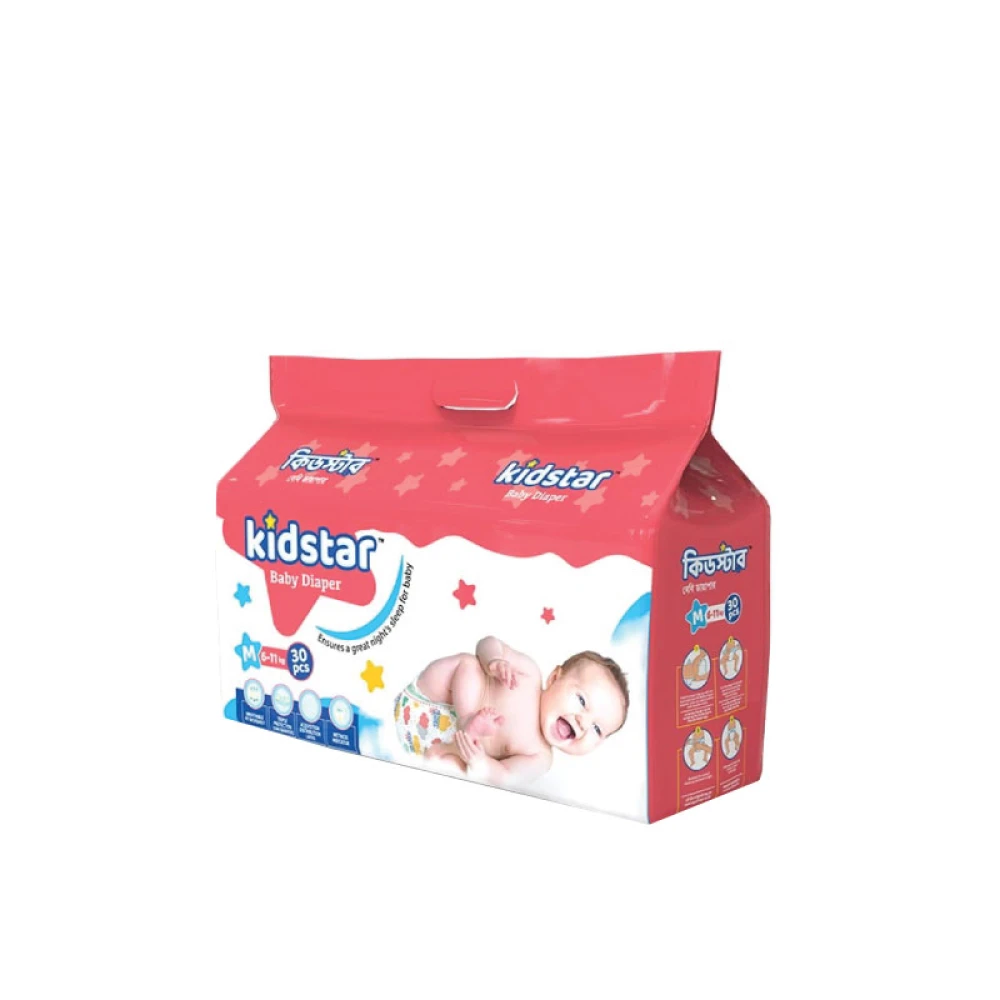 Kidstar Baby Diaper (M 6-11kg) 30pcs