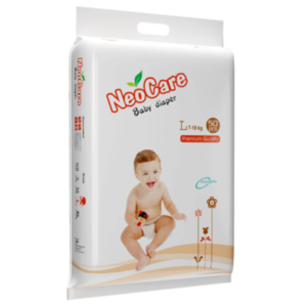 NeoCare Premium Belt Baby Diaper (7-18 Kg) - L 50Pcs