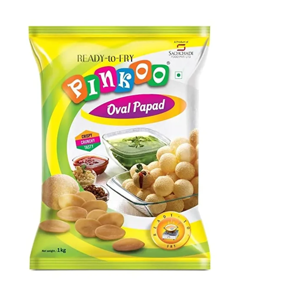 Pinkoo Oval Papad 1kg