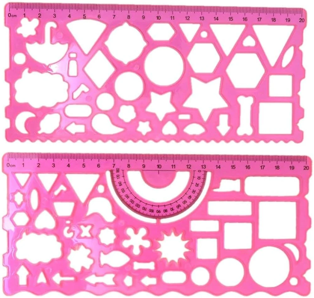 Plastic Templates Drawing Geometric Rulers