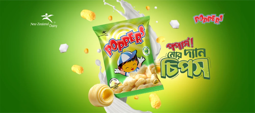Poppers Chips Corn-Coconut Puffs 25g