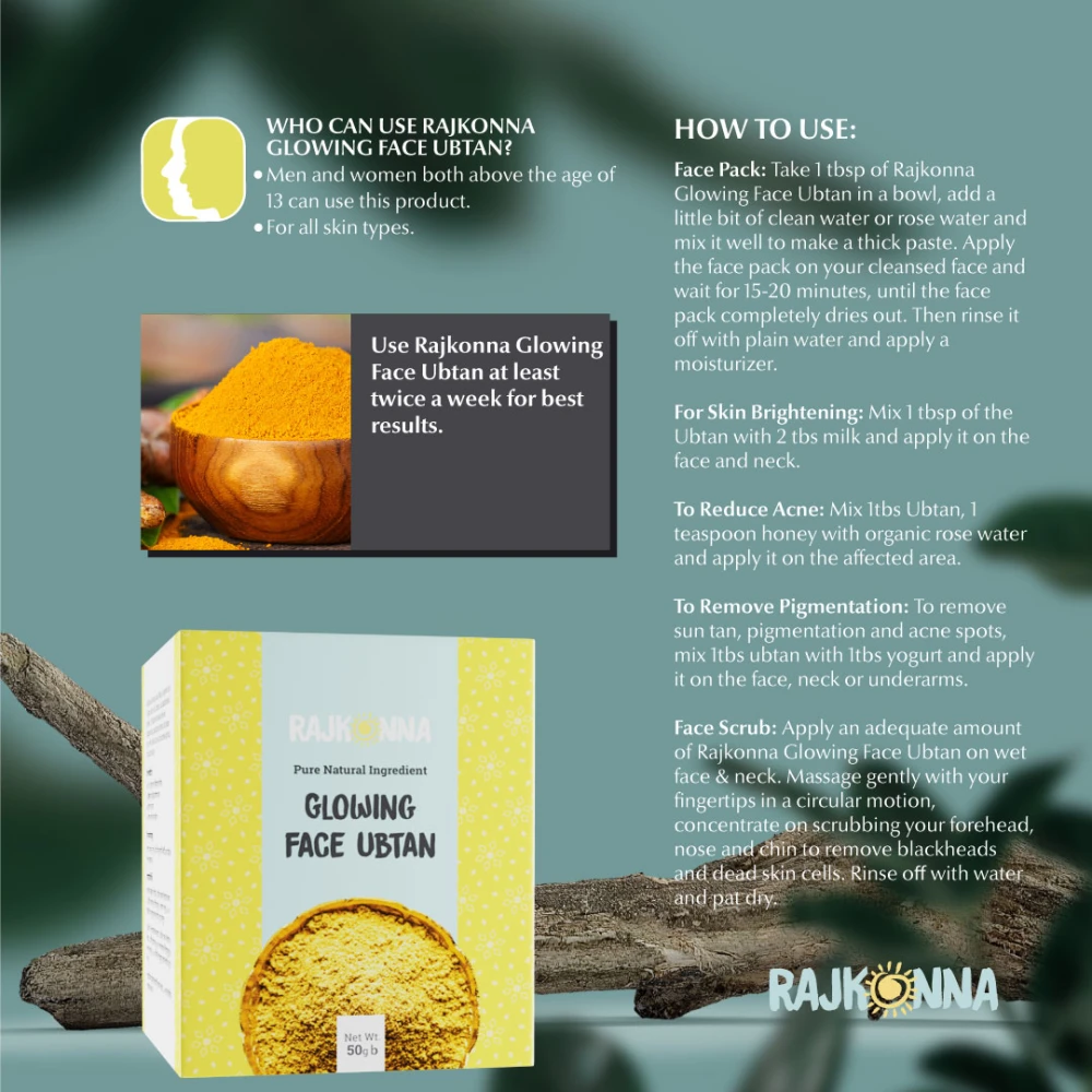 Rajkonna Glowing Face Ubtan 50g