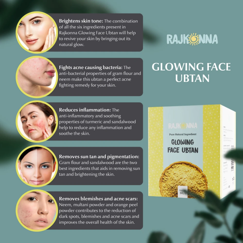 Rajkonna Glowing Face Ubtan 50g
