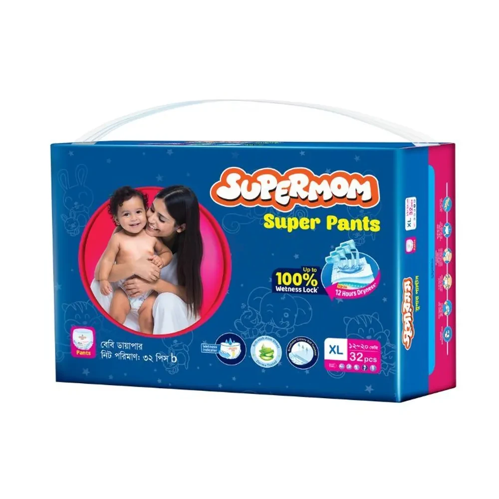 Supermom Baby Super Pant Diaper Xtra Large (12-20)kg 32pcs