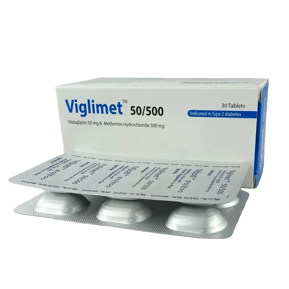 Viglimet 50 mg+500 mg Tablet