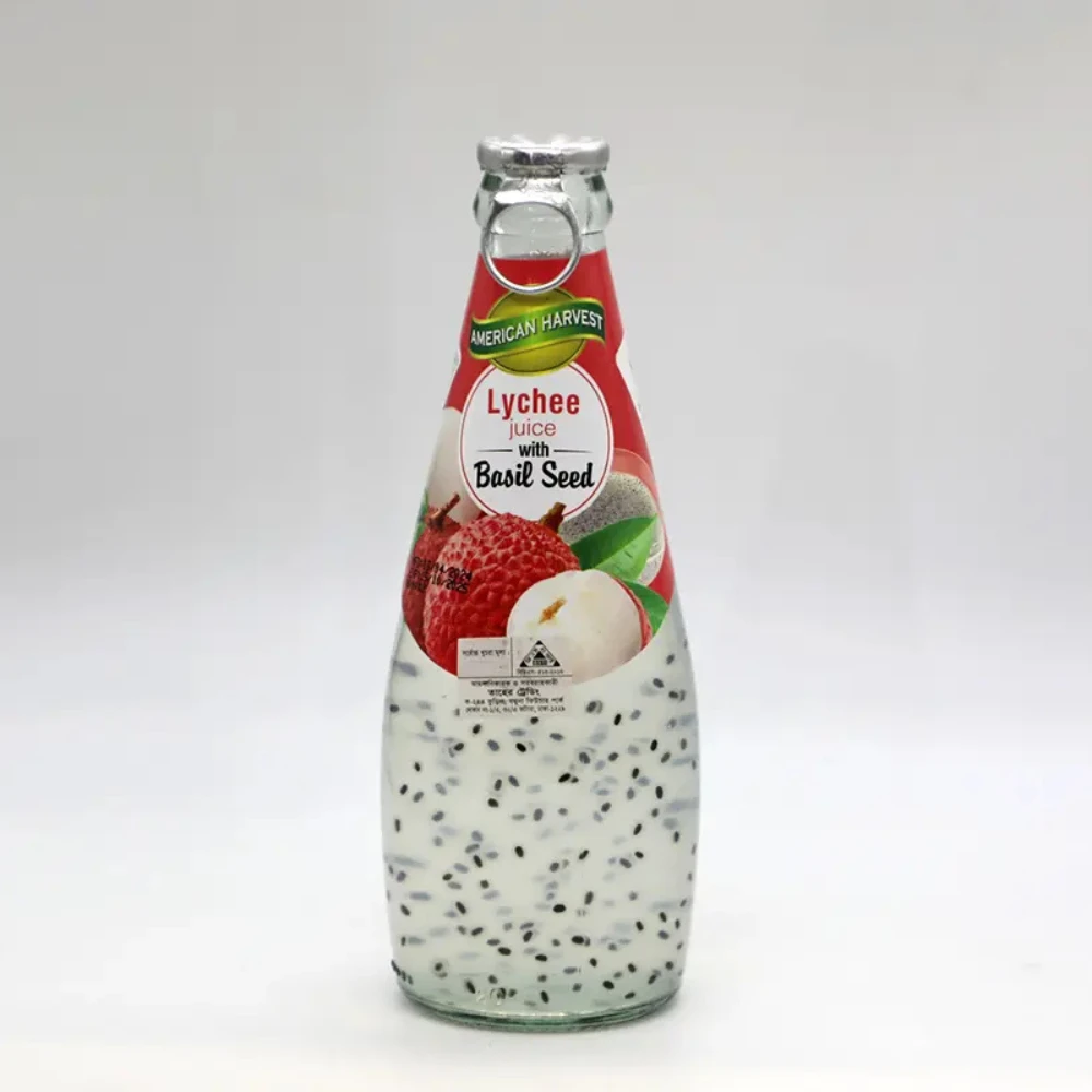 American Harvest Lychee Juice With Basil Seed 290ml