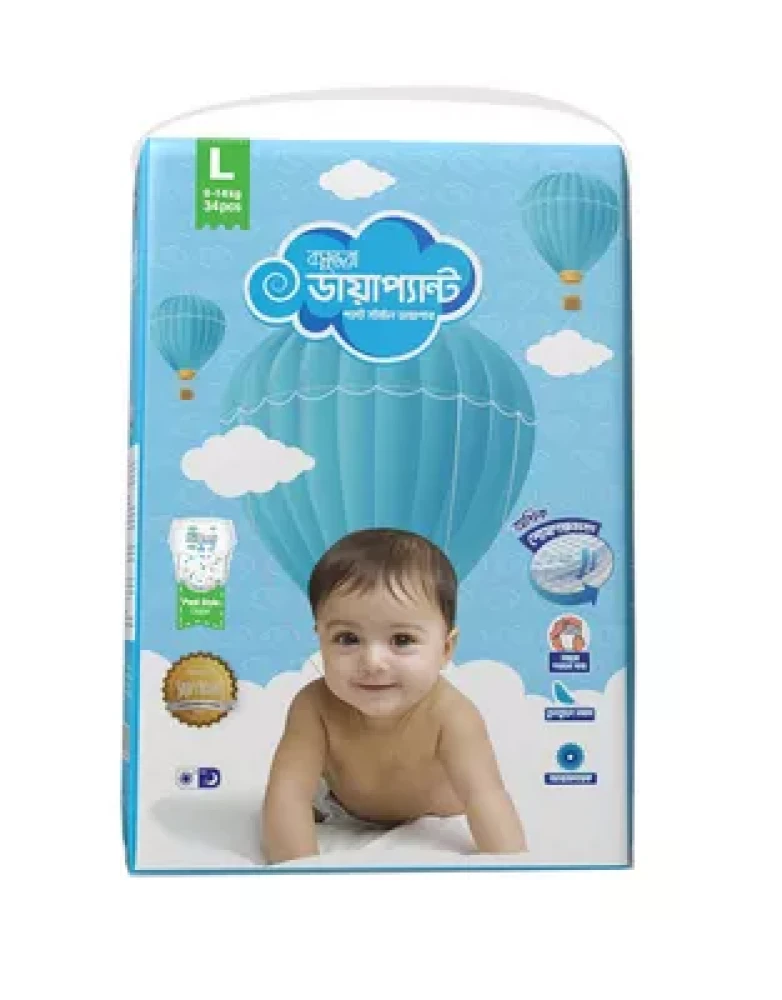 Bashundhara Diapant Pant (9-14Kg) L 34pcs