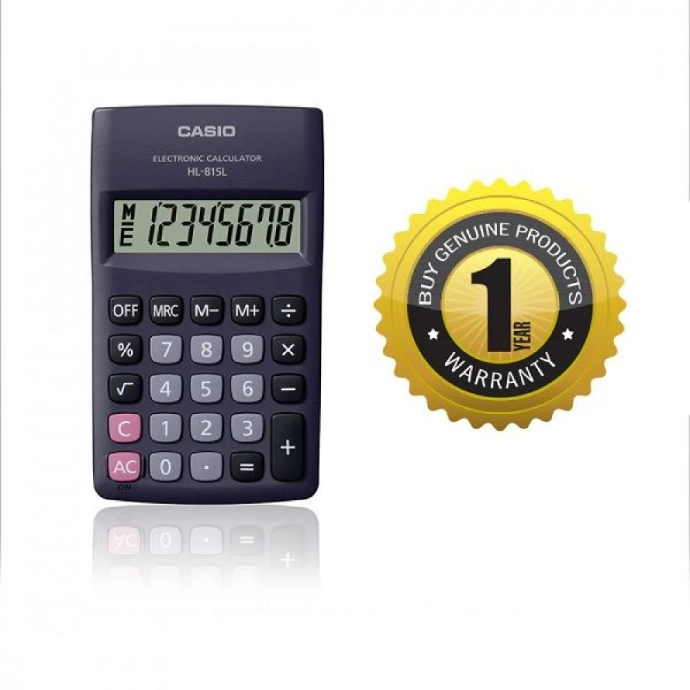 Casio HL‑815L‑BK Portable 8‑Digit Calculator