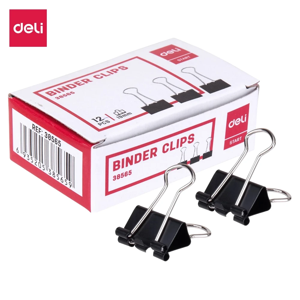 Deli Binder Clips 12pcs