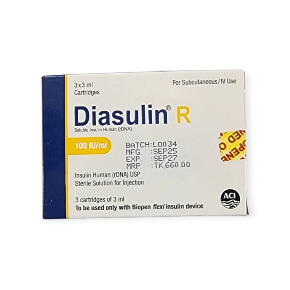 Diasulin R 100 IU/ml SC Injection