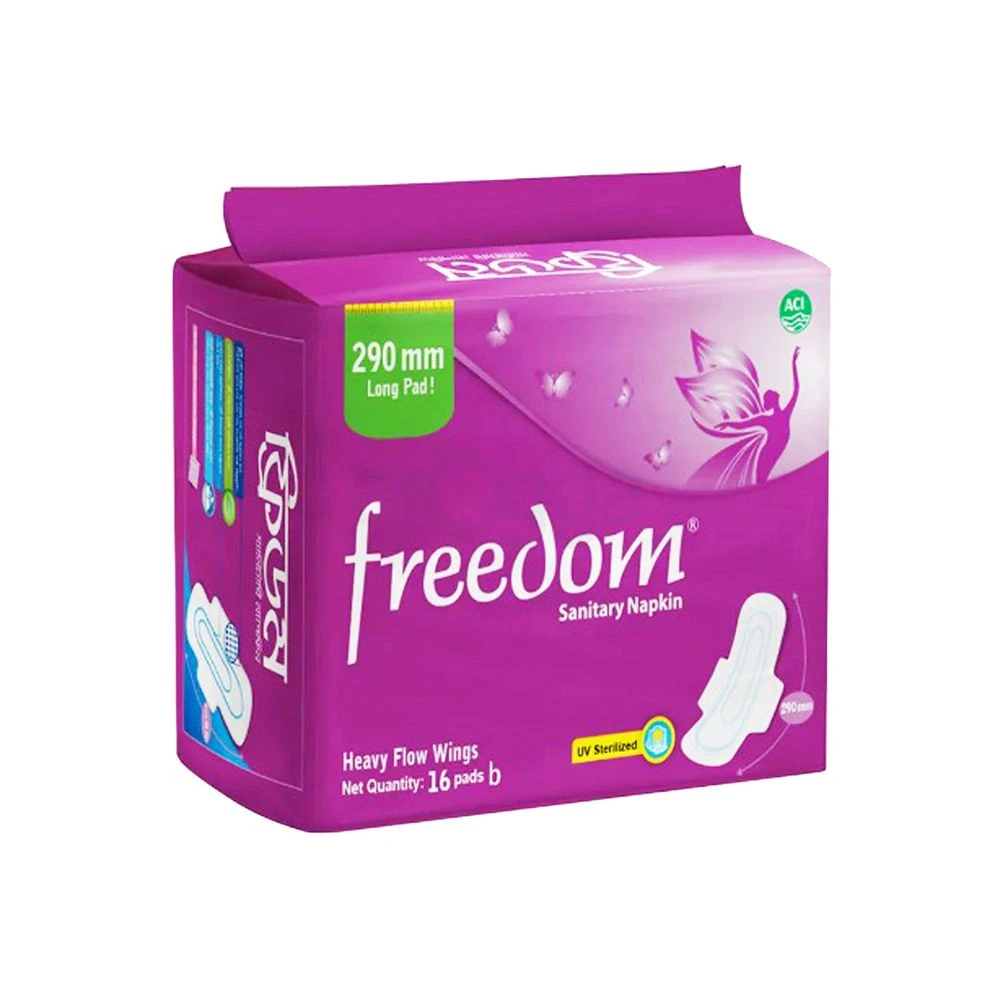 Freedom Sanitary Napkin Heavy Flow Wings 16 Pads