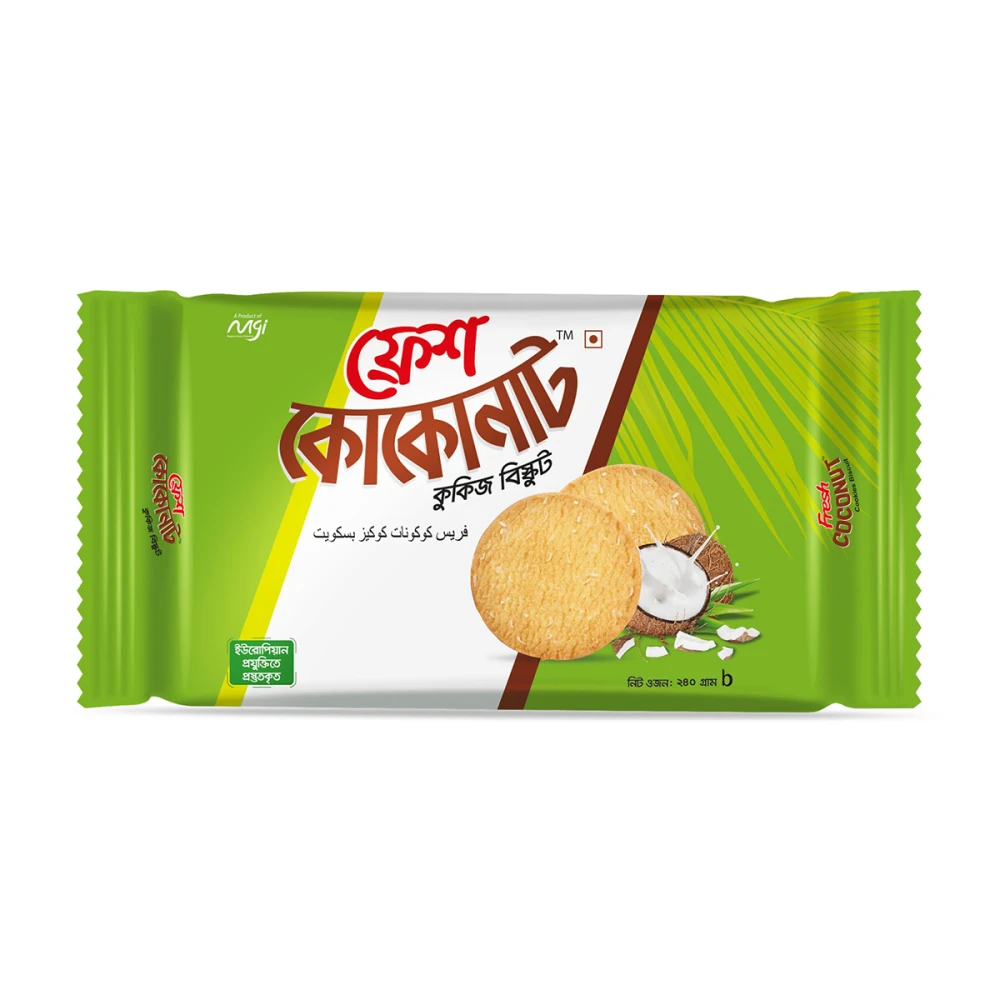 Fresh Coconut Cookies Biscuit 240gm