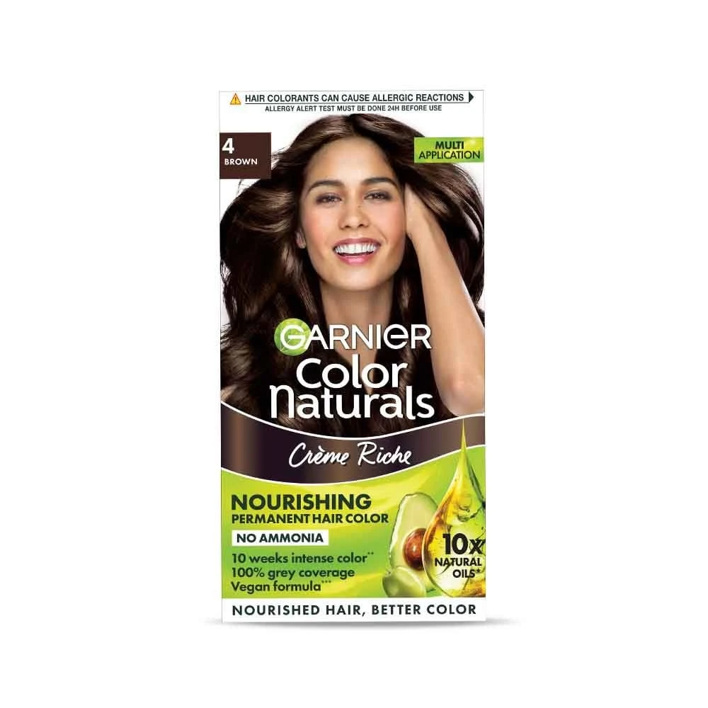 Garnier Color Naturals Brown Hair Color 4 Shade 70ml+60g