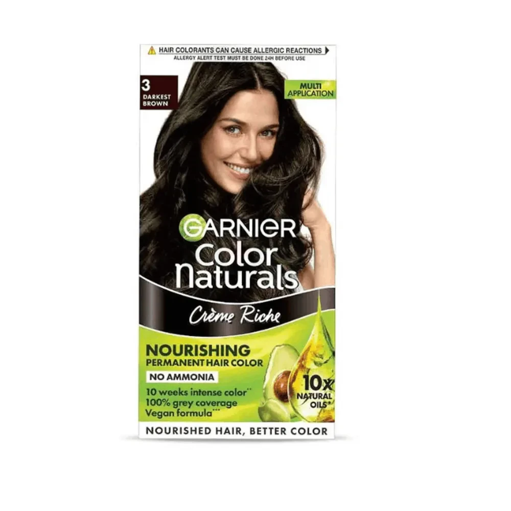 Garnier Hair Color 3 Darkest Brown 35ml+30g