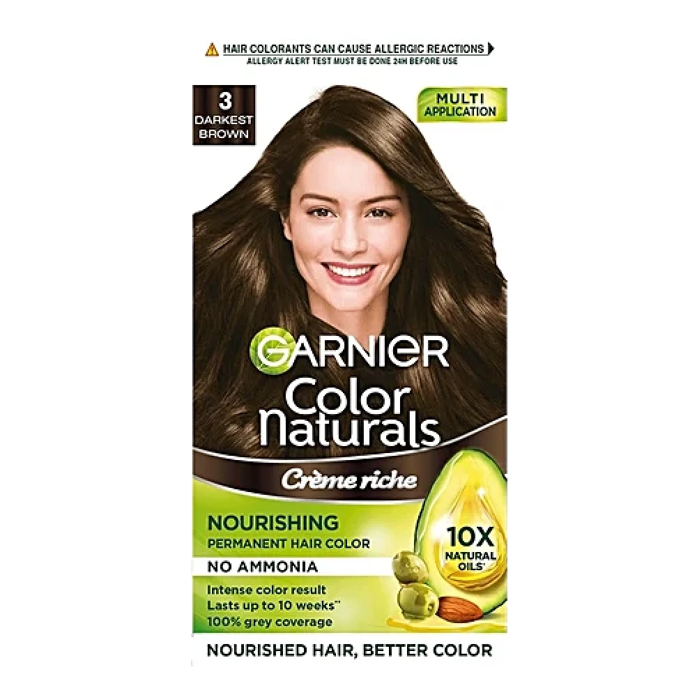 Garnier Hair Color Naturals Shade 3 Darkest Brown -70ml