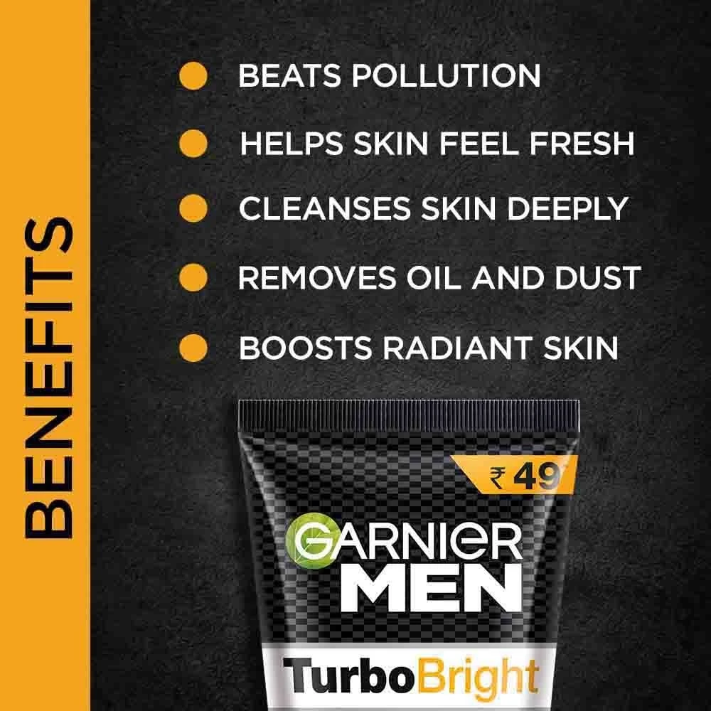 Garnier Men Turbo Bright Face Wash 50g
