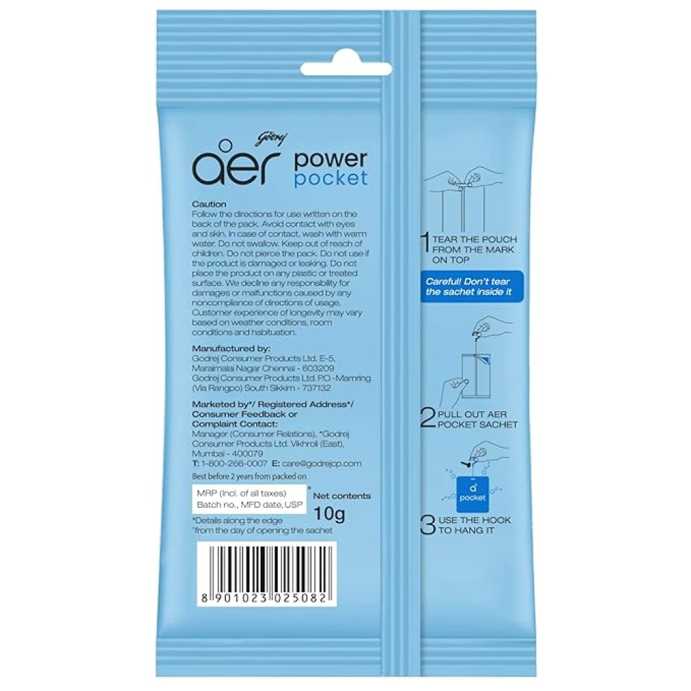 Godrej Aer Power Pocket-Sea breeze 10g