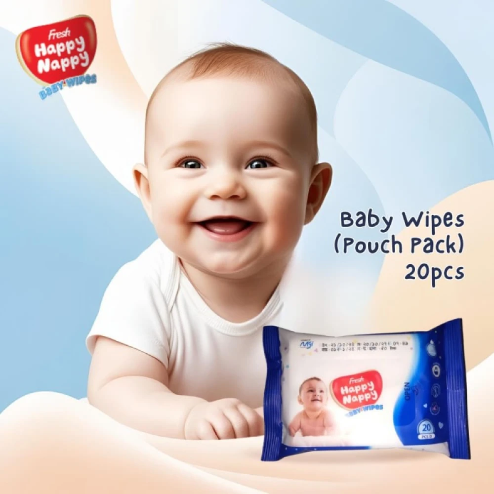Happy Nappy Baby Wipes 20 pcs