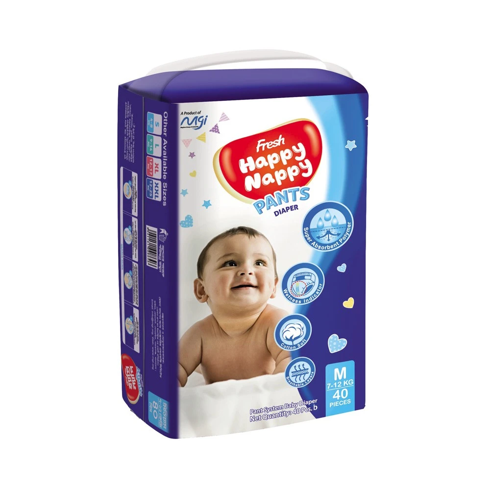 Happy Nappy M Size (7-12kg) 40pcs