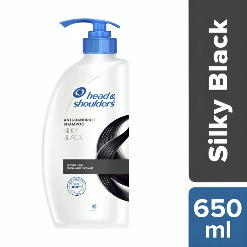 Head & Shoulders Silky Black Anti Dandruff Shampoo 650ml