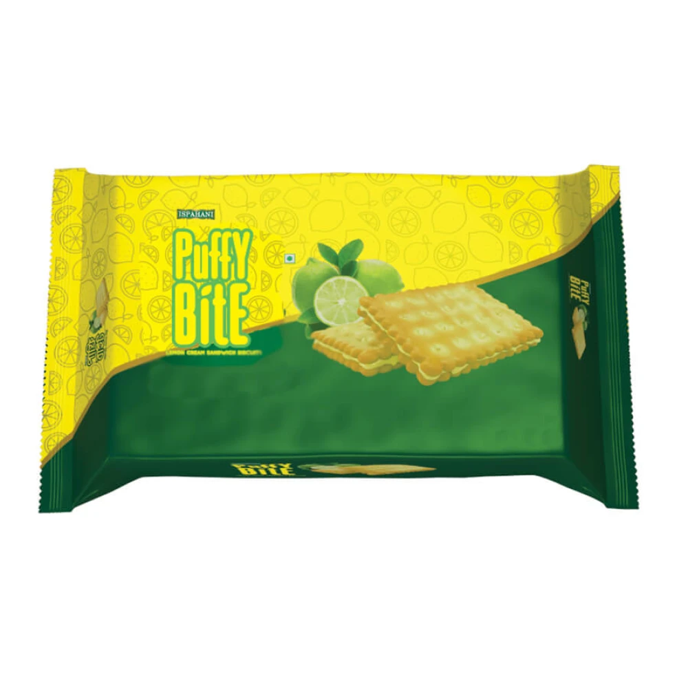 Ispahani Puffy Bite Lemon Cream Sandwice Biscuits 150g