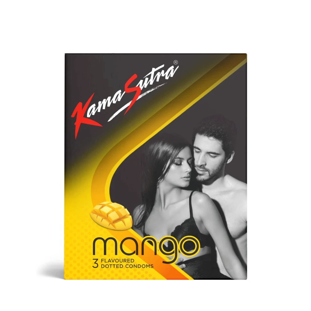 Kamasutra Mango Flavoured Dotted Condoms 1 pcs