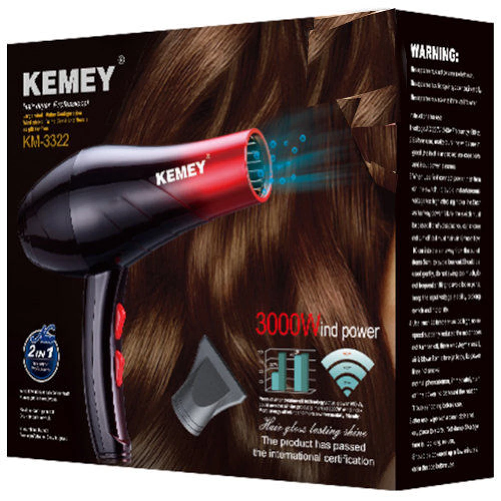 Kemey Hair Dryer Professional KM-3322