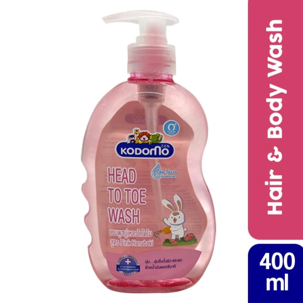 Kodomo Head To Toe Wash Pink Hanabaki 400ml
