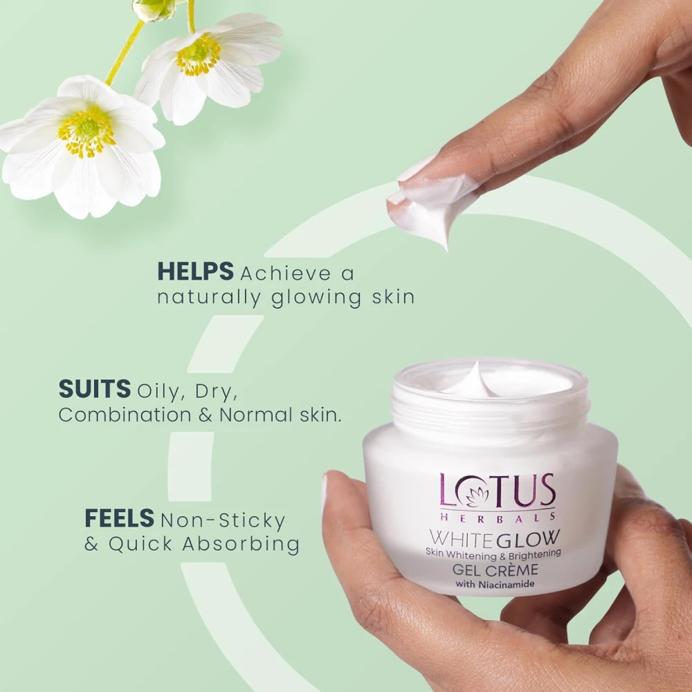 Lotus Herbals WhiteGlow Skin Whitening And Brightening Gel Cream 40gm