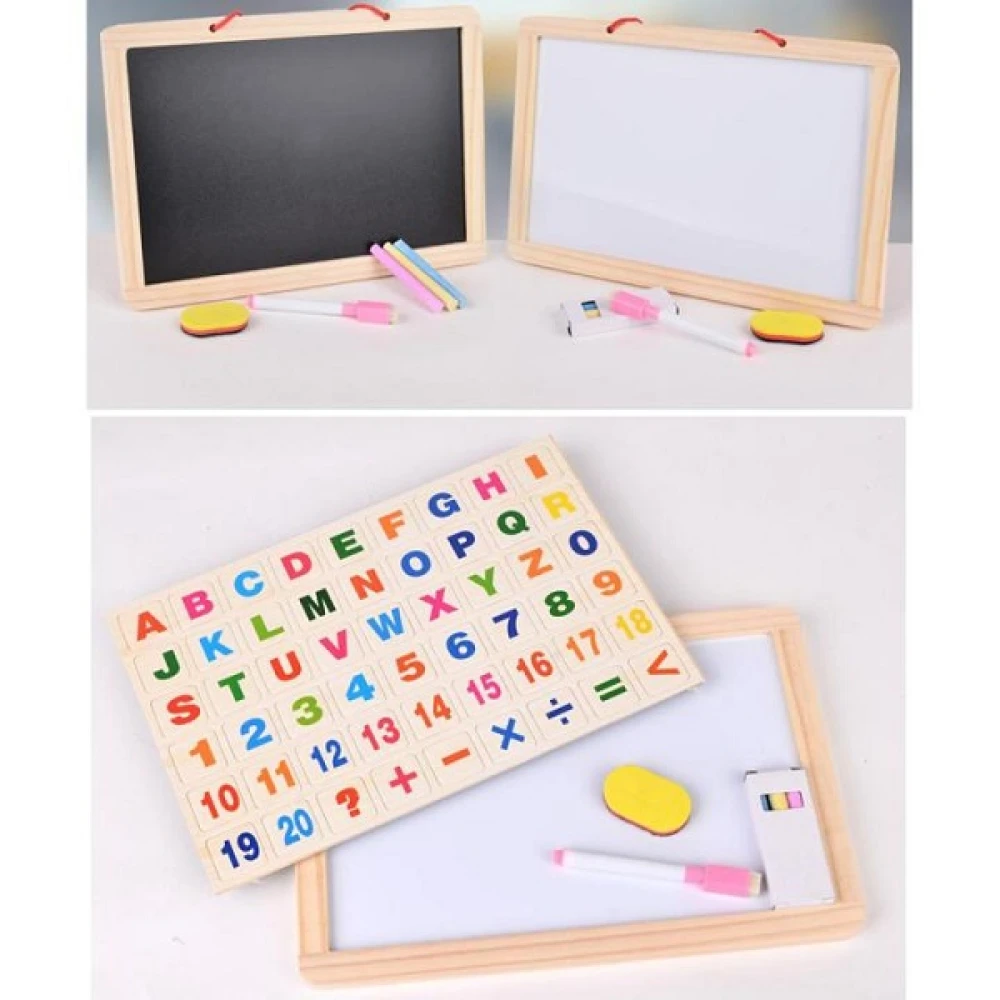 Magnetic Wooden Blackborad & Whiteboard