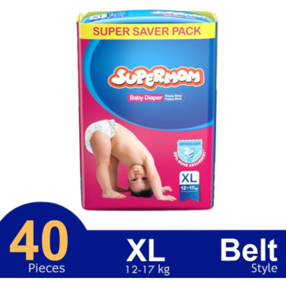 Supermom Baby Diaper Belt XL (12-17kg) 40 pcs