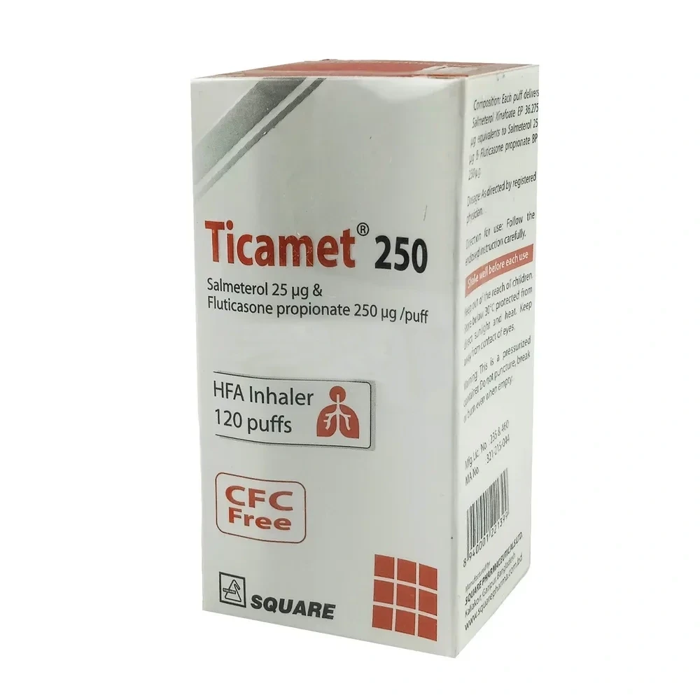 Ticamet 250mg HFA Inh