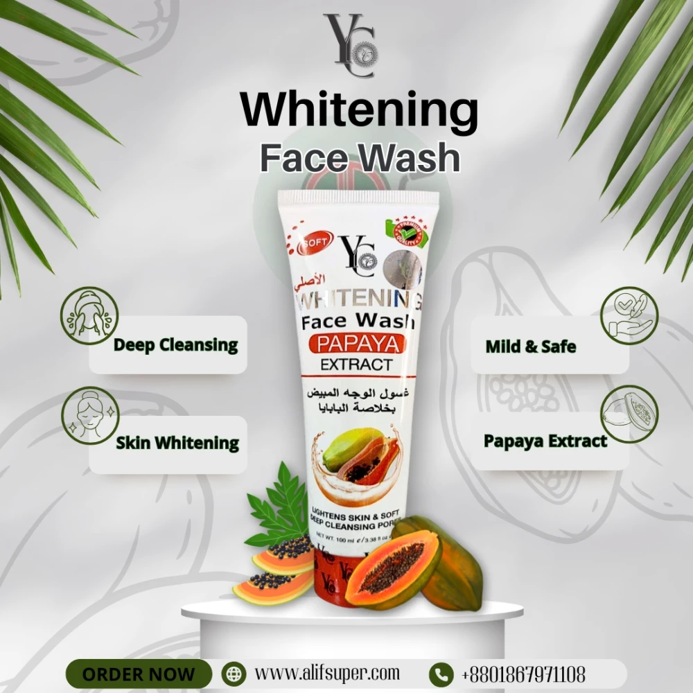 YC Papaya Extract Whitening Face Wash - 100ml