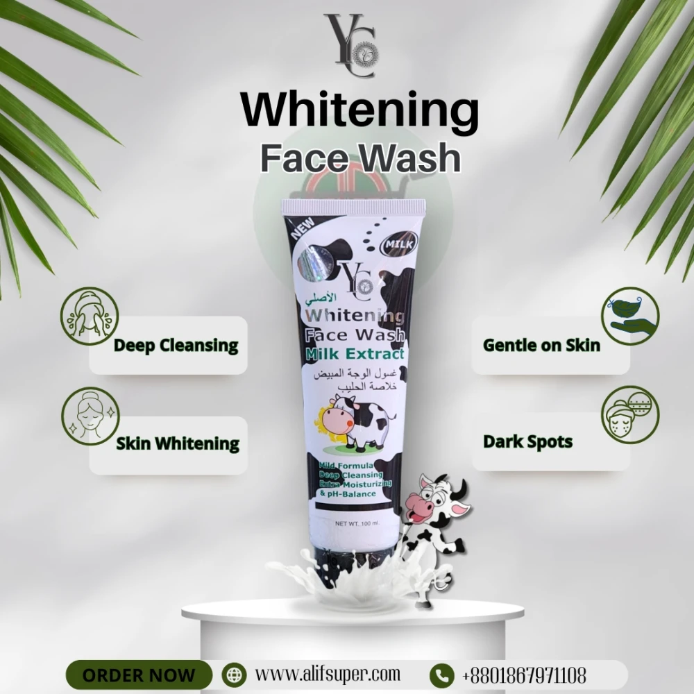 YC Whitening Milk Extract Face Wash - 100ml